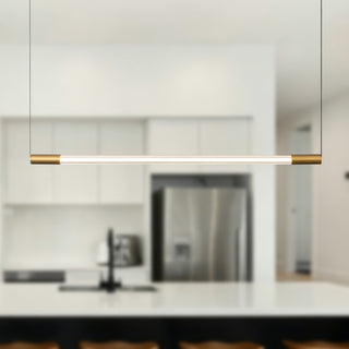 Maxe 46 in Gold Dimmable LED Linear Pendant
