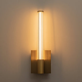 Maxe 16 in Gold Dimmable LED Wall Sconce
