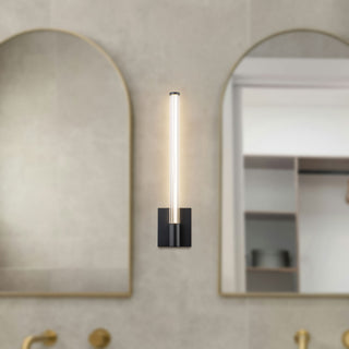 Maxe 24 in Black Dimmable LED Wall Sconce