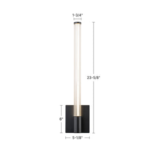 Maxe 24 in Black Dimmable LED Wall Sconce