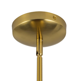 Mire 17 in Brushed Gold Pendant with Opal Glass