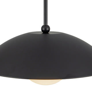 Mire 17 in Black Pendant with Opal Glass