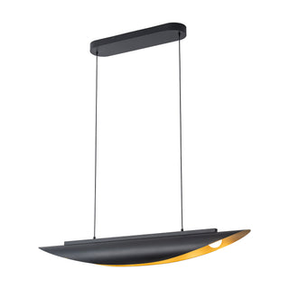 Miros 40 in Black Dimmable LED Linear Pendant