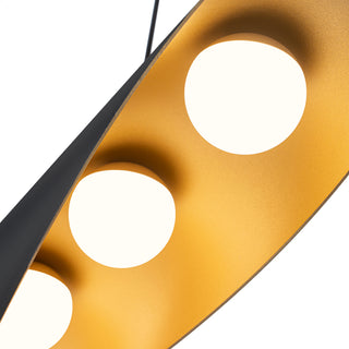 Miros 40 in Black Dimmable LED Linear Pendant