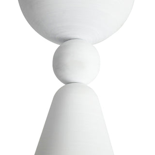 Murphy 4 in Antique White Flush Mount