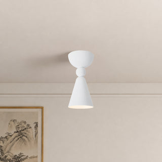 Murphy 4 in Antique White Flush Mount