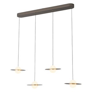 Nial 46 in Gray and Gold Dimmable LED Linear Pendant