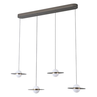 Nial 46 in Gray and Gold Dimmable LED Linear Pendant