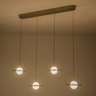 Nial 46 in Gray and Gold Dimmable LED Linear Pendant