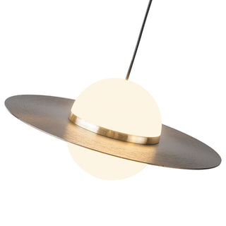 Nial 46 in Gray and Gold Dimmable LED Linear Pendant