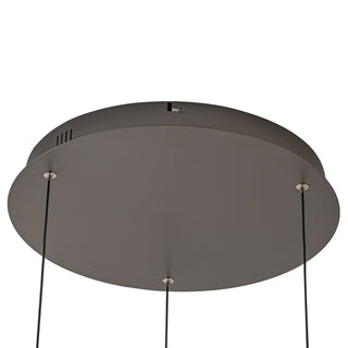 Nial 3 Head Gray and Gold Dimmable LED Multi Pendant