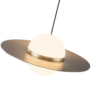 Nial 6 Head Gray and Gold Dimmable LED Multi Pendant