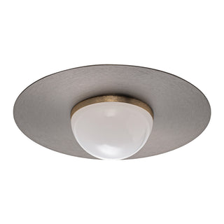 Nial 10 in Gray/Gold Dimmable LED Semi Flush Mount
