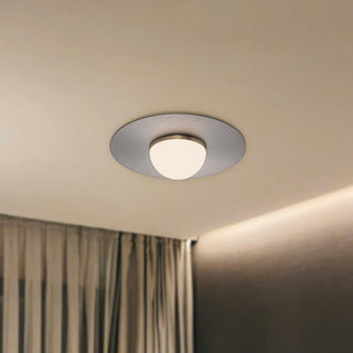 Nial 10 in Gray/Gold Dimmable LED Semi Flush Mount