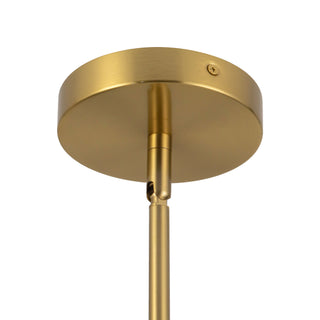 Odette 18 in Brushed Gold Pendant with White Shade