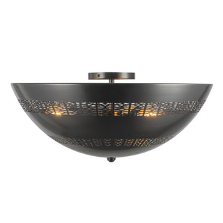 Overland 18 in Urban Bronze Flush Mount