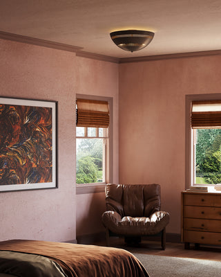 Overland 18 in Urban Bronze Flush Mount