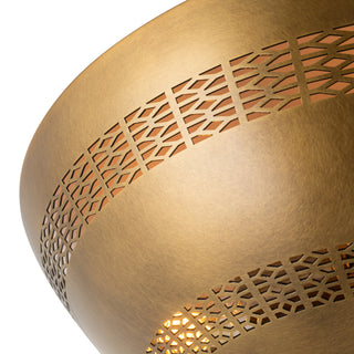 Overland 18 in Vintage Brass Flush Mount