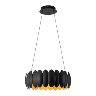 Palma 20 in Black Dimmable LED Chandelier
