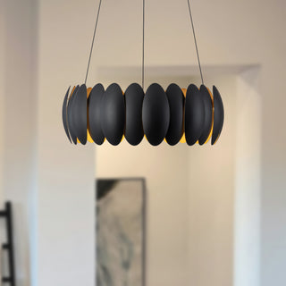 Palma 20 in Black Dimmable LED Chandelier