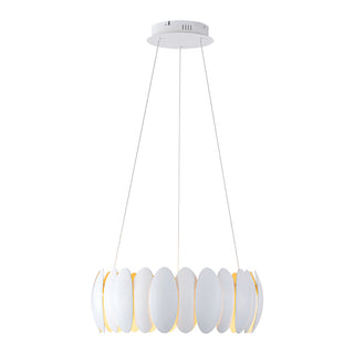 Palma 20 in White Dimmable LED Chandelier