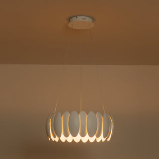 Palma 20 in White Dimmable LED Chandelier