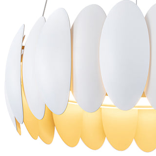 Palma 20 in White Dimmable LED Chandelier