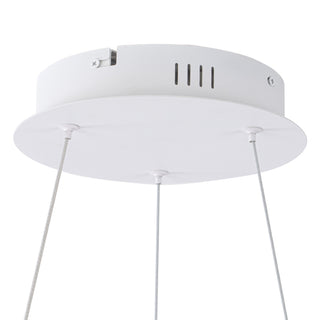 Palma 20 in White Dimmable LED Chandelier