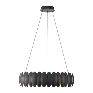Palma 28 in Black Dimmable LED Chandelier