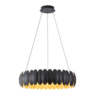 Palma 28 in Black Dimmable LED Chandelier