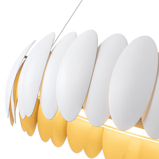 Palma 28 in White Dimmable LED Chandelier