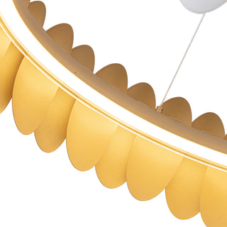 Palma 28 in White Dimmable LED Chandelier