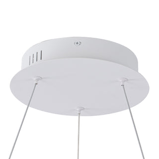 Palma 28 in White Dimmable LED Chandelier
