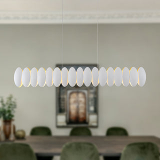 Palma 47 in White Dimmable LED Linear Pendant