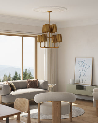 Plisse 30 in Chandelier