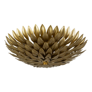 Posie 17 in Aged Gold Flush Mount