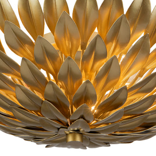 Posie 17 in Aged Gold Flush Mount