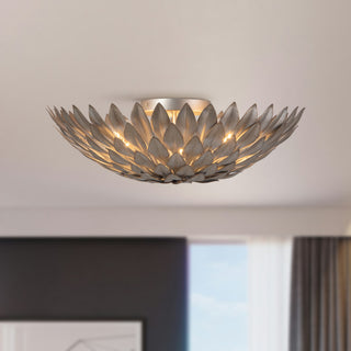 Posie 17 in Aged Silver Flush Mount