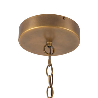 Prescott 24 in Vintage Brass Dimmable LED Chandelier with Opal Matte Glass