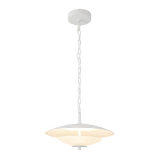 Prescott 16 in Antique White Dimmable LED Pendant with Opal Matte Glass