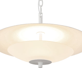 Prescott 16 in Antique White Dimmable LED Pendant with Opal Matte Glass