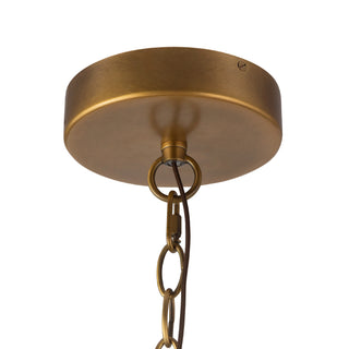 Prescott 16 in Vintage Brass Dimmable LED Pendant with Opal Matte Glass