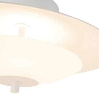 Prescott 16 in Antique White Dimmable LED Flush Mount with Opal Matte Glass
