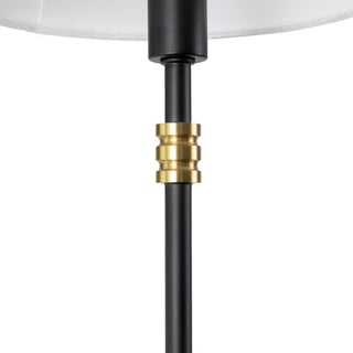 Preslee 20 in Black Sconce with White Linen Shades