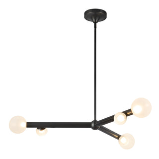 Reese 41 in Urban Bronze Dimmable LED Chandelier with Opal Glass