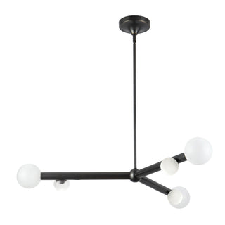 Reese 41 in Urban Bronze Dimmable LED Chandelier with Opal Glass