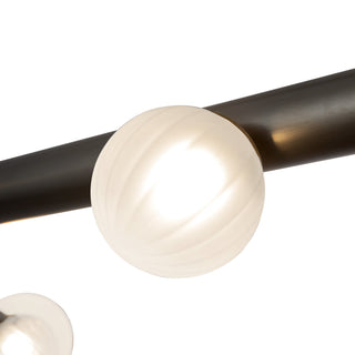 Reese 41 in Urban Bronze Dimmable LED Chandelier with Opal Glass