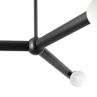 Reese 41 in Urban Bronze Dimmable LED Chandelier with Opal Glass