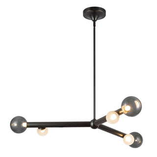 Reese 41 in Urban Bronze Dimmable LED Chandelier with Smoked Glass