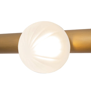 Reese 41 in Vintage Brass Dimmable LED Chandelier with Amber Glass